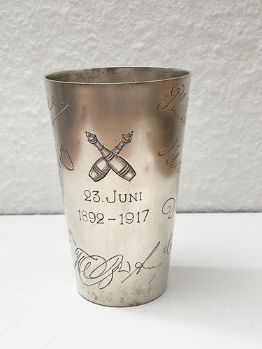 800 silber becher kegelverein - silber,