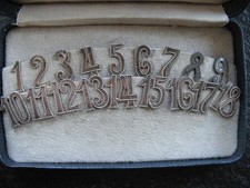 18 Platznummern Silber 830 Set