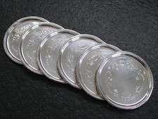 6 Untersetzer Silber 925 Georg