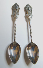 2 Löffel  versilbert