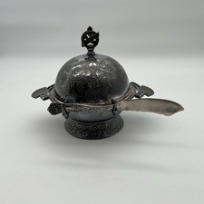 Antike versilberte Butterdose