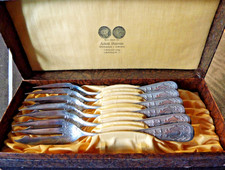 6x Gründerzeit Fischgabel v