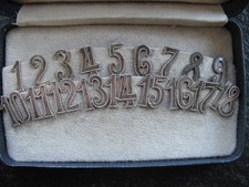 18 Platznummern Silber 830 Set